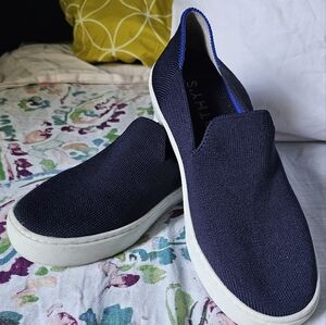 Rothy's Black and White Loafers Slip-On Shoes 5.5